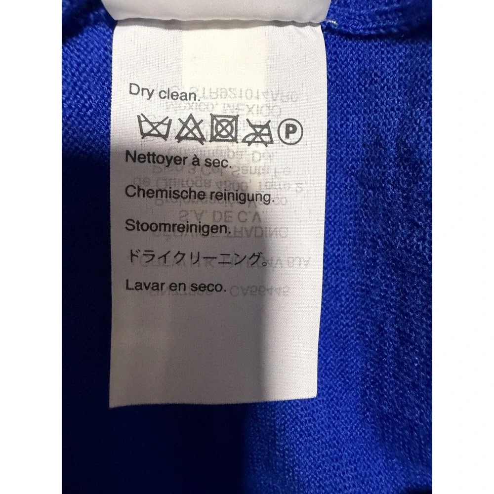 J. Crew Carolyn Collared Fitted Merino Wool Sweater Cobalt Blue Women's Size XS